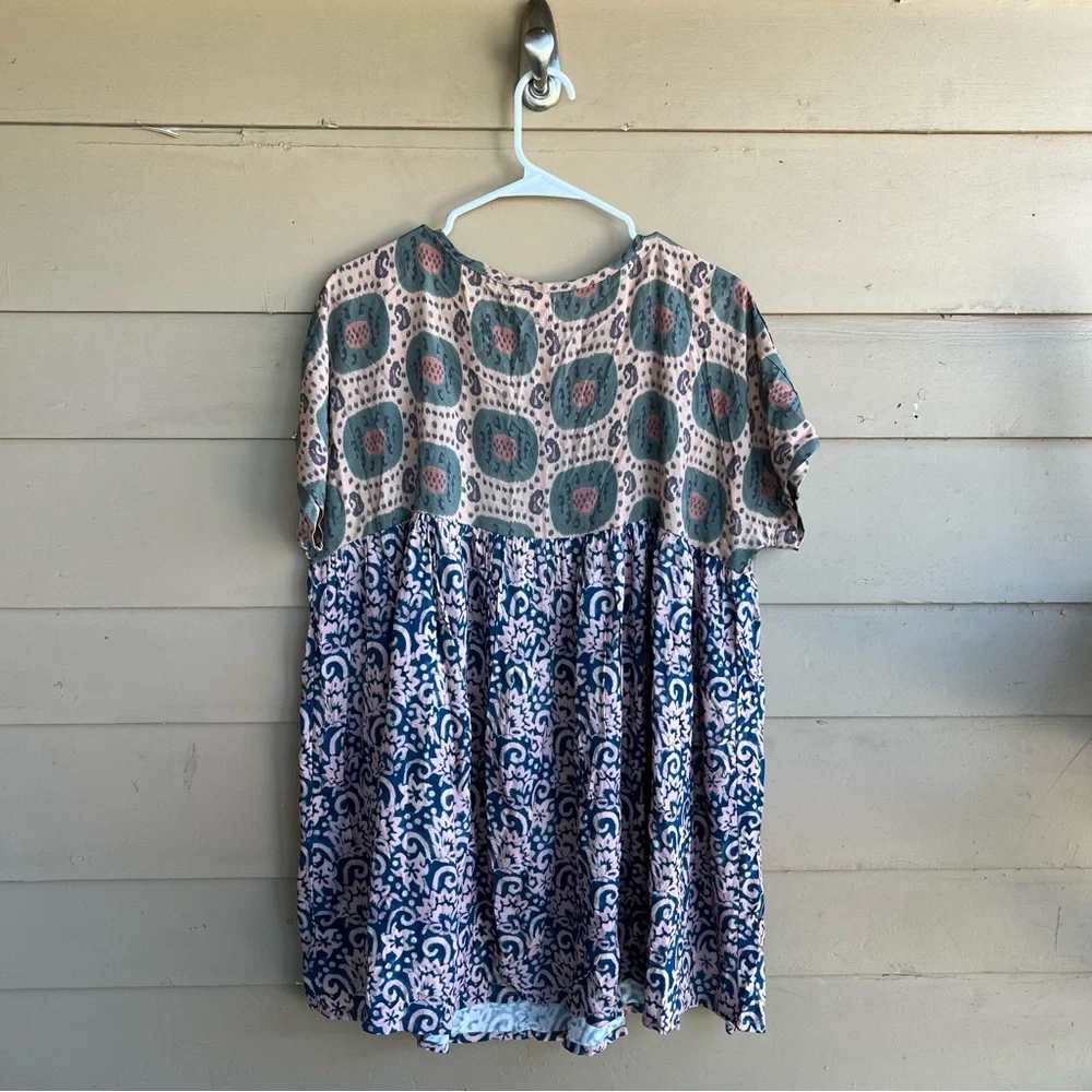 Natural Life Summer Mini Dress – Abstract Vines – Size Medium